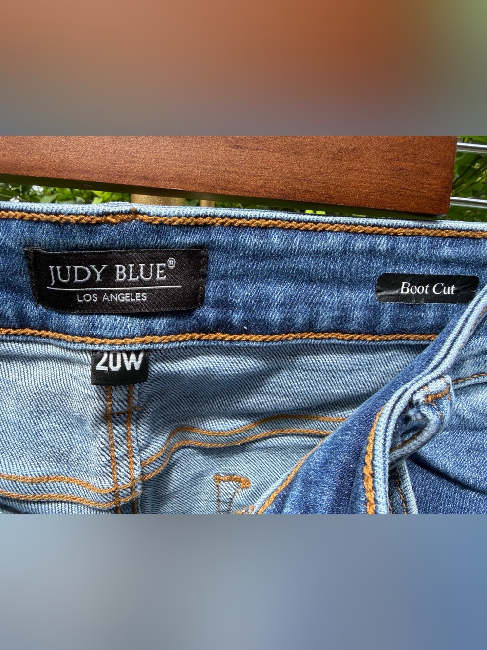 Judy Blue Distressed Bootcut Raw Hem Jeans Size 20W - Picture 3 of 14